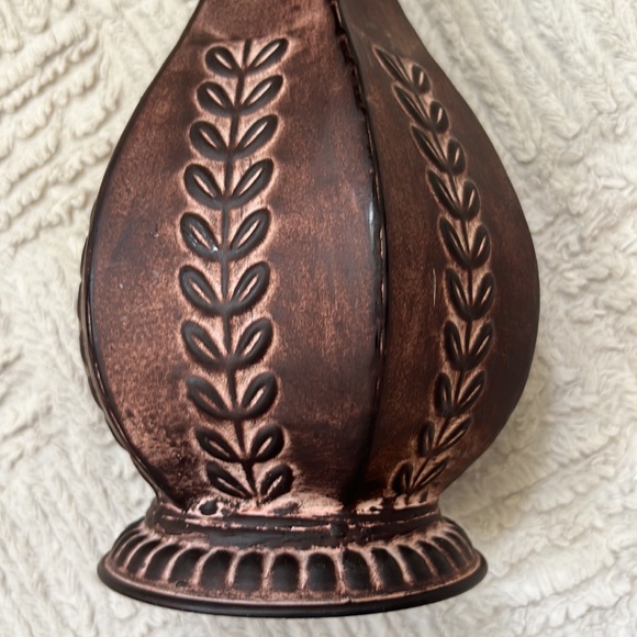 Metal decorative vase, Embossed Metal Floral Decorative Vase,  home decor - Picture 7 of 16